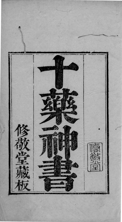 六醴斋医书  十药神书 封面