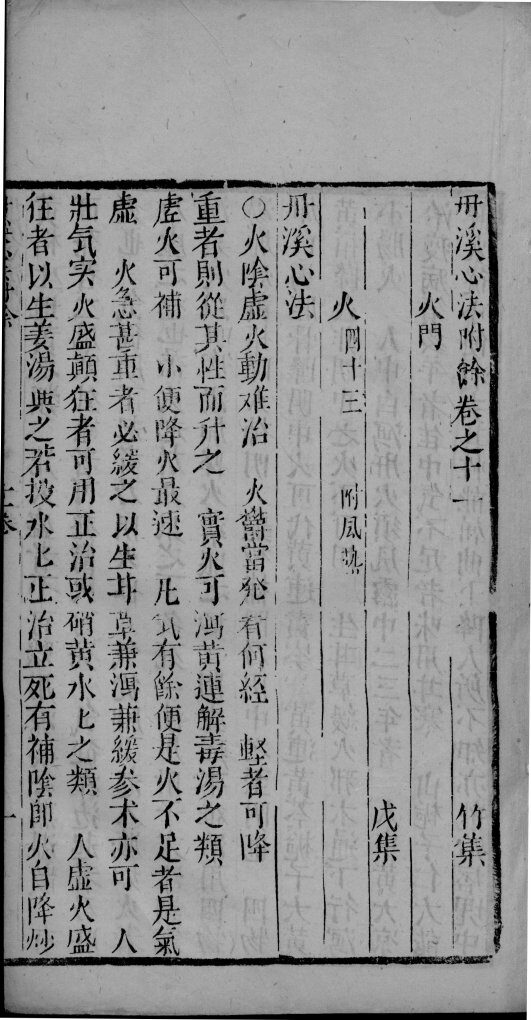 丹溪心法附余  卷11 封面