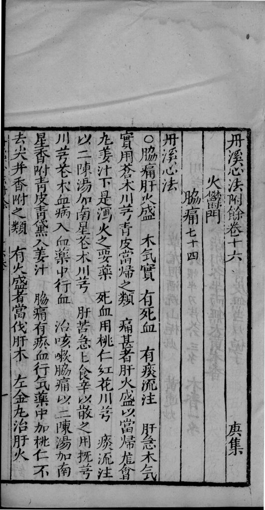 丹溪心法附余  卷16 封面