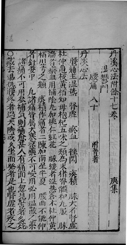 丹溪心法附余  卷17-18 封面