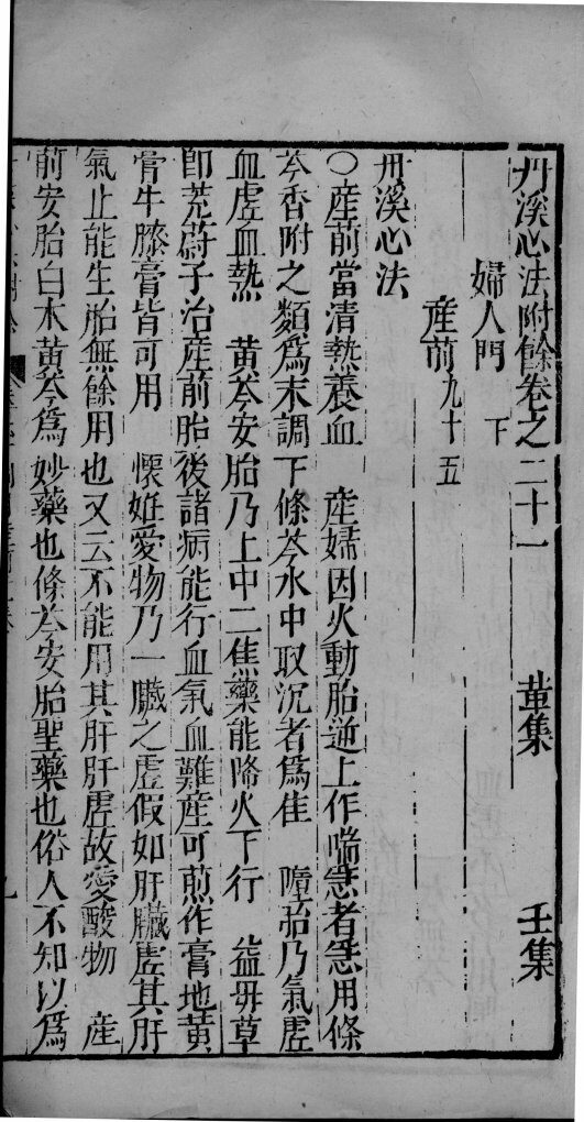 丹溪心法附余  卷21 封面