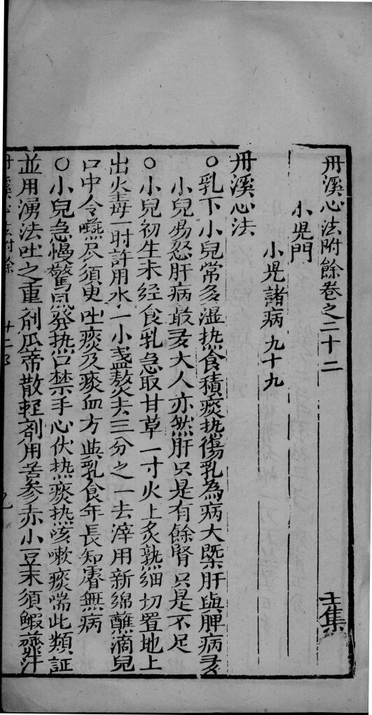 丹溪心法附余  卷22 封面