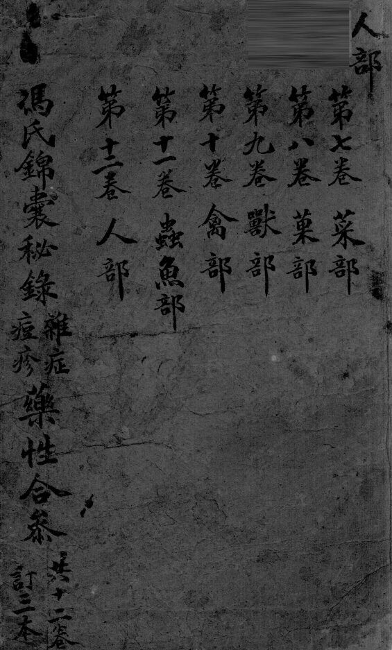 冯氏锦囊秘录  卷7-12 封面