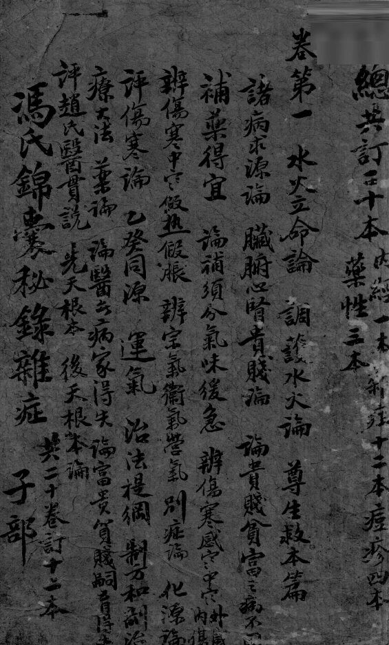 冯氏锦囊秘录  卷1 封面