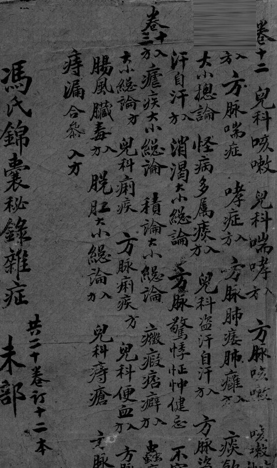 冯氏锦囊秘录  卷12-13 封面