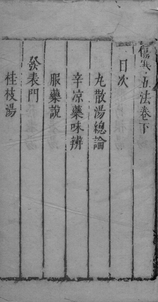 伤寒五法  卷下 封面