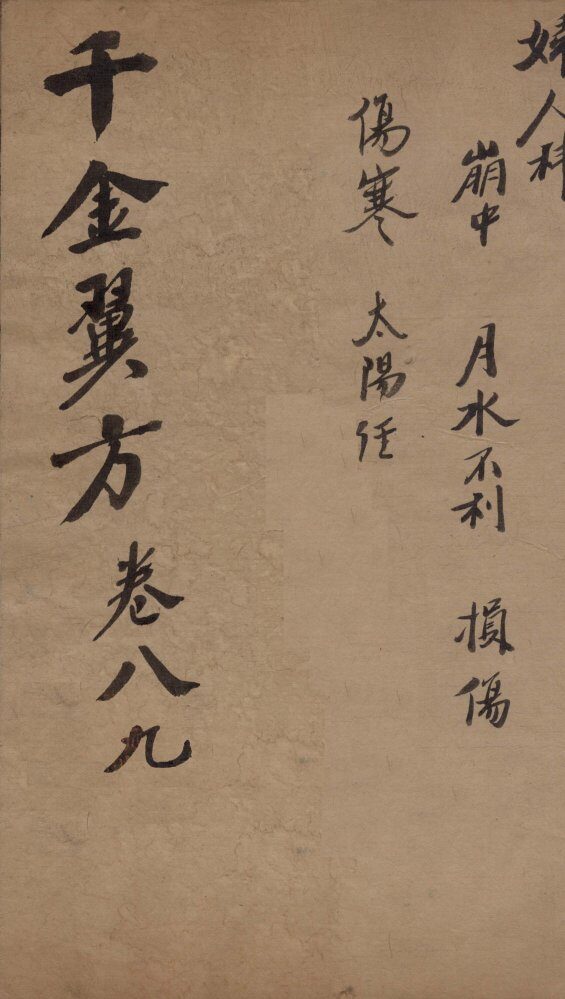 千金翼方  卷八、九 封面