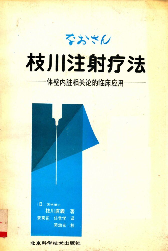 枝川注射疗法  体壁内脏相关论的临床应用 封面