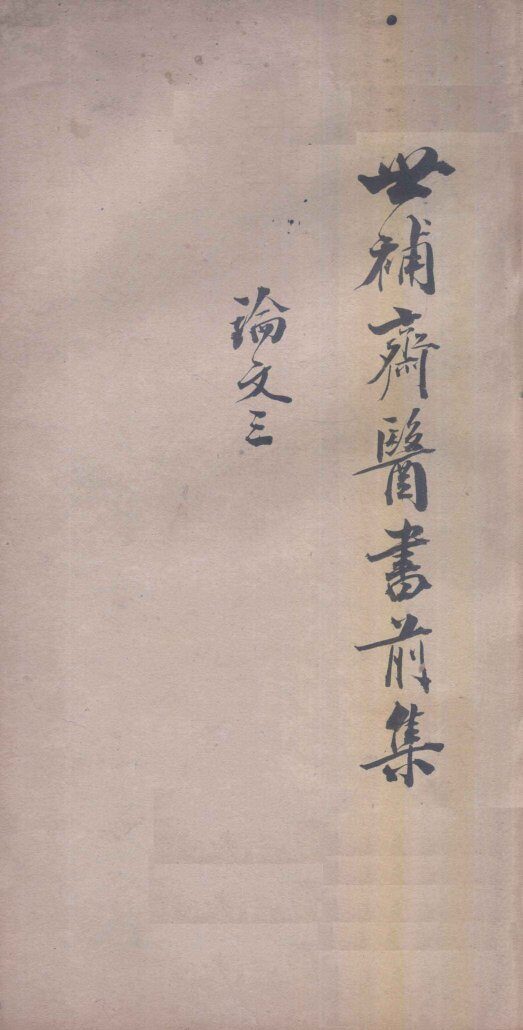 世补斋医书前集  论文  3  卷9-12 封面