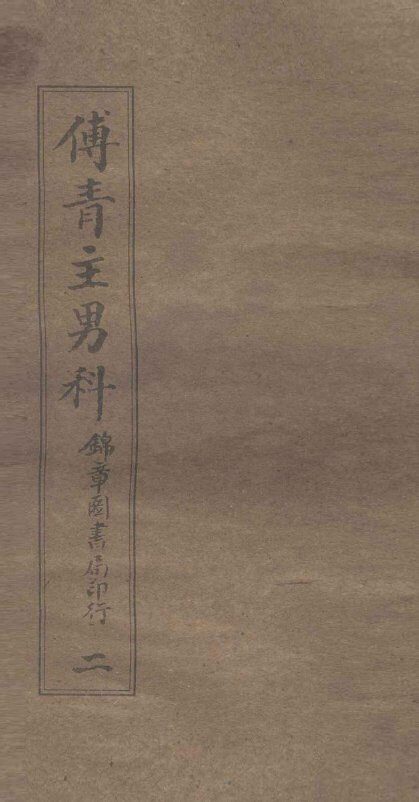 傅青主男科  2  男科  下 封面