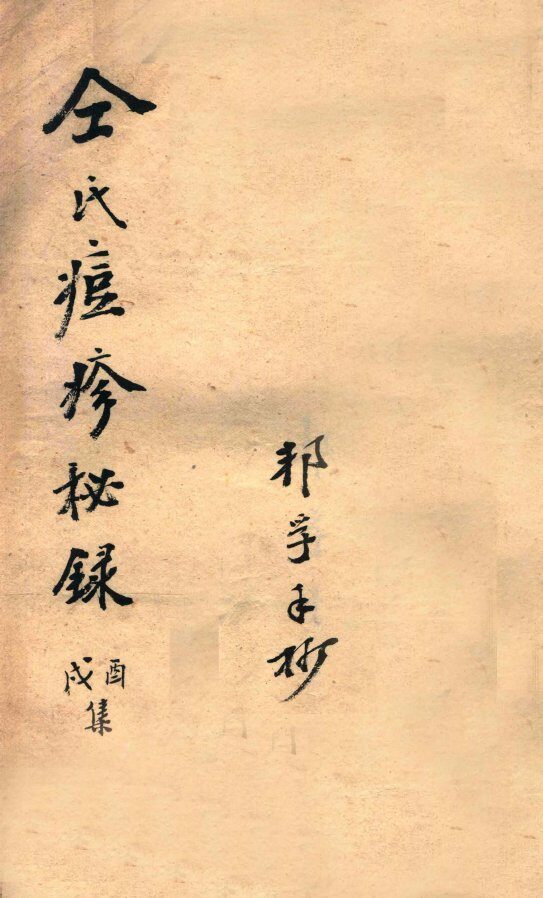 仝氏家藏痘疹秘录  戌集  酉集 封面