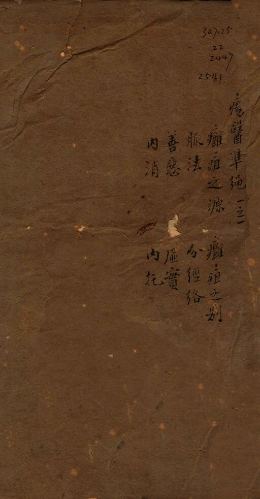 痬医准绳  卷1  1 封面
