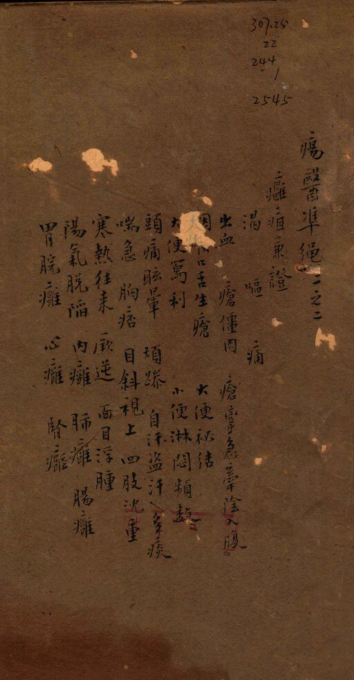 痬医准绳  卷2  2 封面