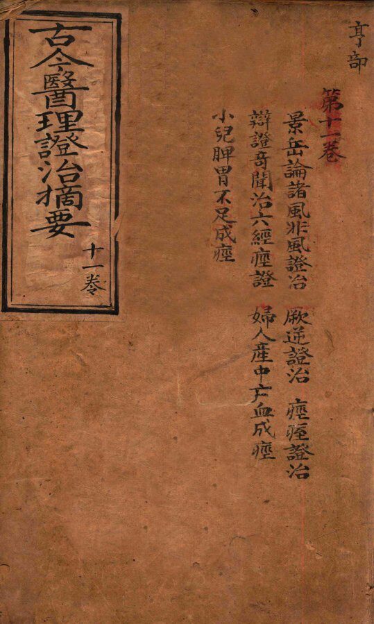 古今医理证治摘要  卷11 封面