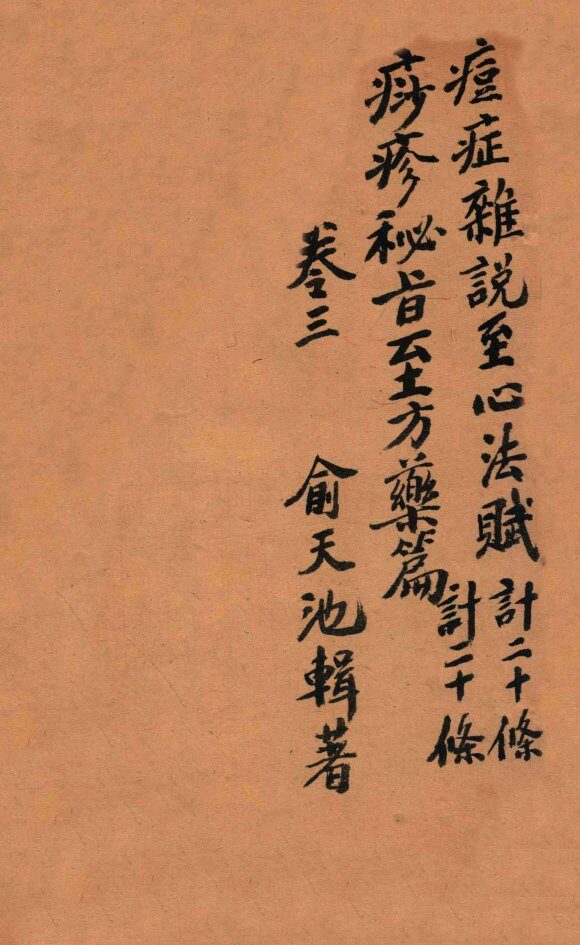 痧痘集解  痘疹咋说  卷3 封面