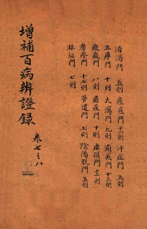 增补百病辨证录  卷7-8 封面
