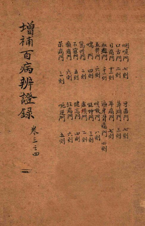增补百病辨证录  卷3-4 封面