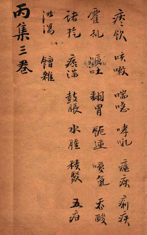 寿世保元  丙集3卷 封面
