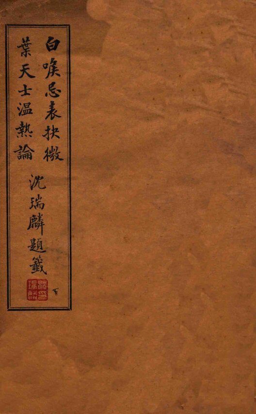 白喉忌表抉微  下 封面