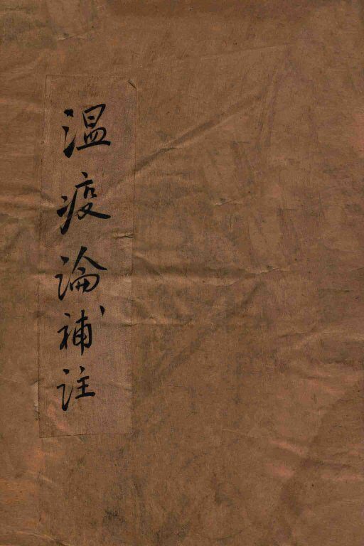瘟疫论补注  卷上下 封面