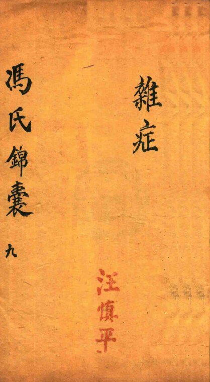 冯氏锦囊秘录  9  杂症  卷12-13 封面